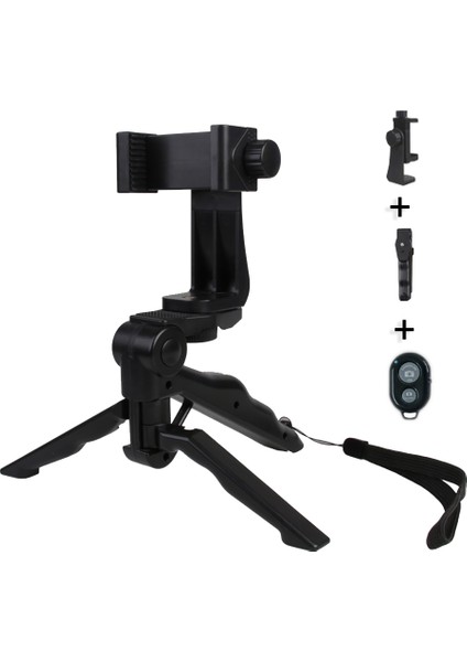 Kamera Tripod Standı Masaüstü Mini Güzellik Bacak Tarzı Tripod Kablosuz Uzaktan Deklanşör ve Telefon Tutucu ile Selfie Çubuğu(Yurt Dışından)