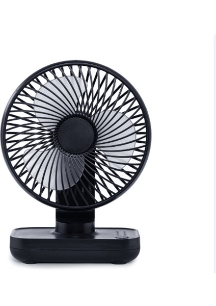 D606 4W USB Şarj Edilebilir Masaüstü Fan Siyah (Yurt Dışından)