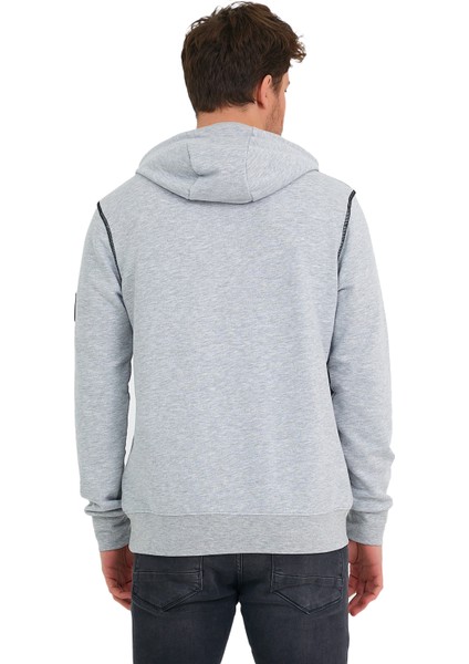 Snowboard Nakış Logo Baskılı Gri Sweatshirt modelleri