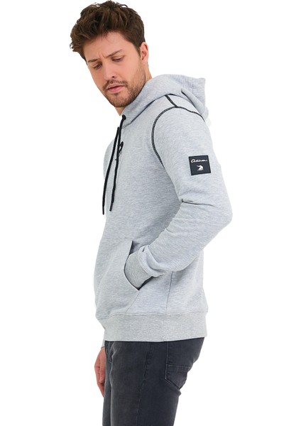 Snowboard Nakış Logo Baskılı Gri Sweatshirt fiyatları