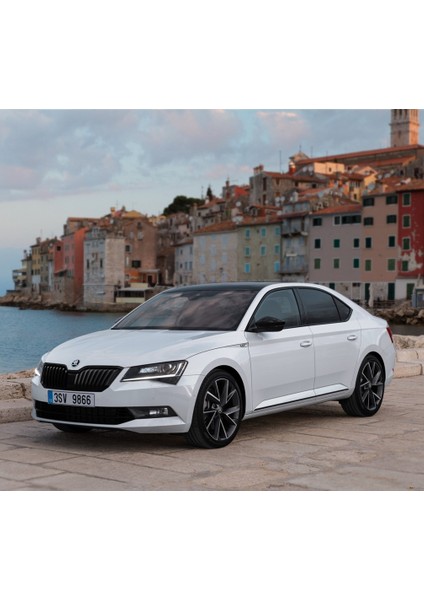 Skoda Superb 3 2015-2019 Ön Tampon Sağ Sis Farı Yanı Izgara Kapağı Siyah Kromsuz Tip 3V0853666