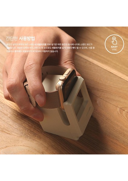 Retro Style Silika Jel Apple Saat Şarj Dock Stand Tutucu Istasyonu Gri (Yurt Dışından)