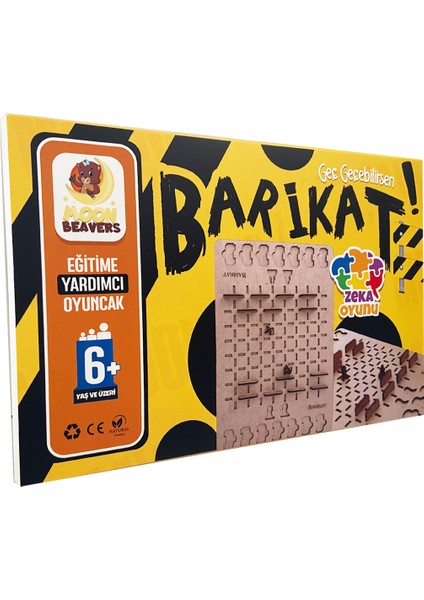 Moon Beavers Barikat Eğitici Öğretici Geliştirici Boyanabilir Ahşap Sağlıklı Zeka Oyuncağı