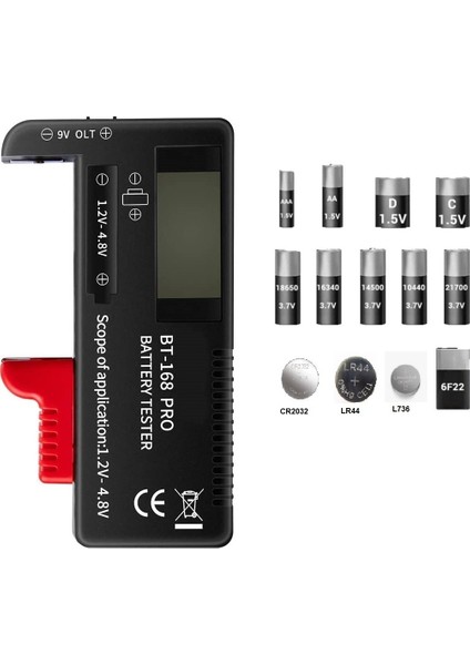 Bt-168d Pro Pil Test Cihazı 1860 Pil Test Cihazı