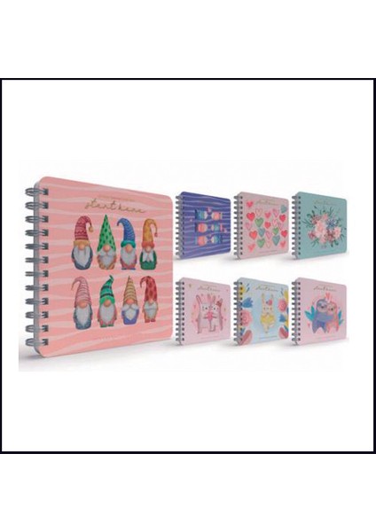 Defter Spiralli Sert Kapak Start 16X16 100 Yp. Noktalı 5925