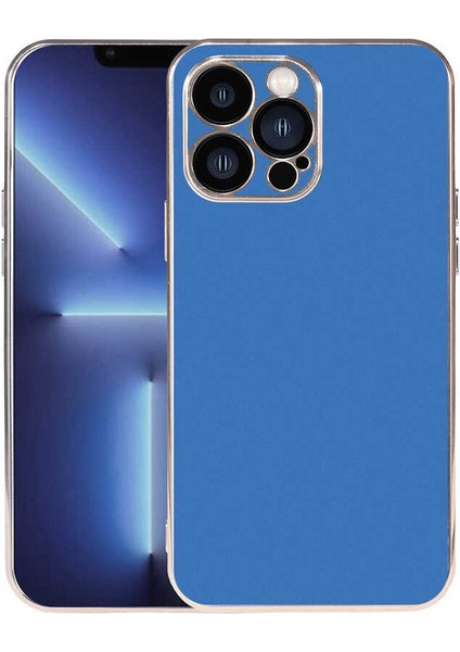 - Apple iPhone 13 Pro - Kılıf Kamera Korumalı Renkli Viyana Kapak - Saks Mavi