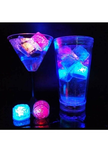 LED Işıklı Buz Küpleri Rgb (12 Adet)