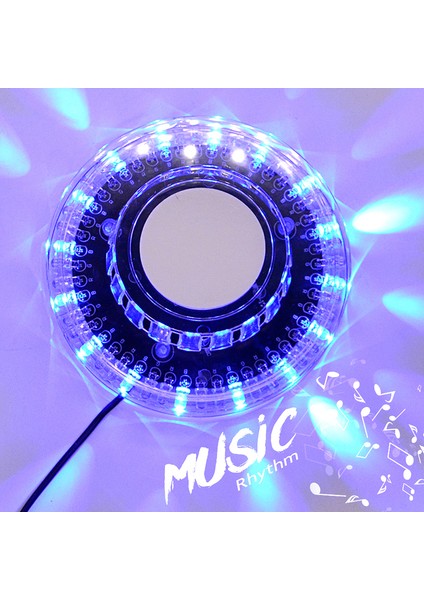 Sese Duyarlı Ufo Döner Sahne Işığı Rgb LED Parti Işığı Doğum Günü Kına Nişan Düğün Yılbaşı