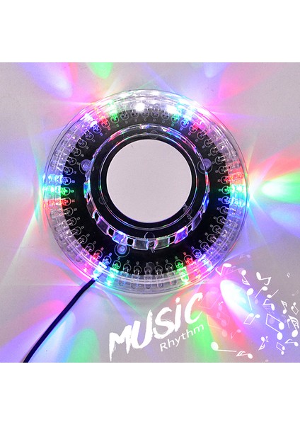 Sese Duyarlı Ufo Döner Sahne Işığı Rgb LED Parti Işığı Doğum Günü Kına Nişan Düğün Yılbaşı