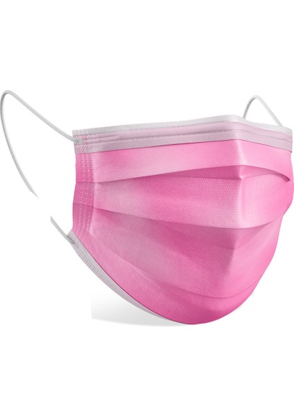 Pembe Meltblown Kumaş Full Ultrasonik 3 Katlı Cerrahi Maske - Burun Telli fiyatları