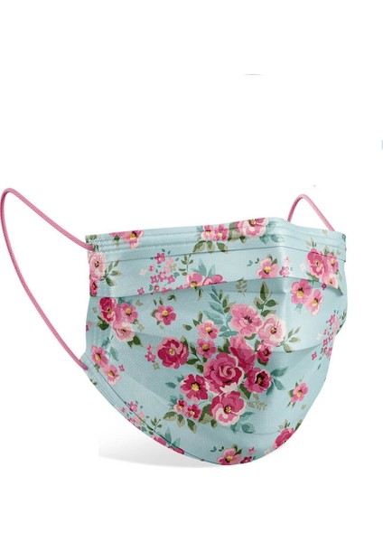 Madame Spring Desenli 3 Katlı Meltblown Kumaş Cerrahi Maske 10'lu Kutu - Burun Telli fiyatları