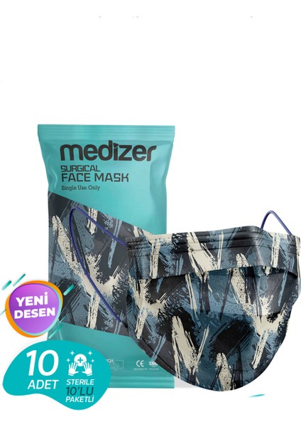 Meltblown Fırça Desenli Cerrahi Maske