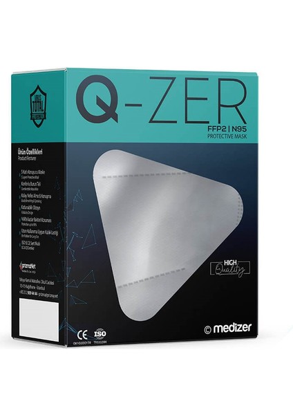 Qzer Ffp2 N95 Maske Meltblown Katmanlı