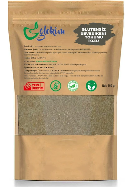 Devedikeni  Tohumu Tozu  1000 gr - Glutensiz