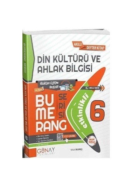 Günay Yayınları Gün&Ay Yayınları 6. Sınıf Bumerang Etkinlikli Din Kültürü ve Ahlak Bilgisi