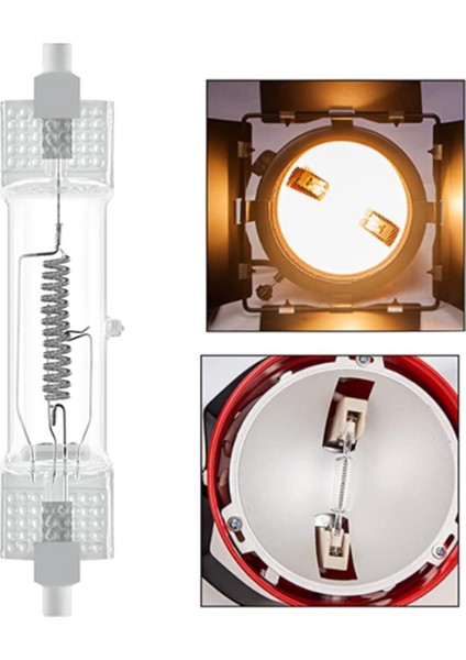 800W Halojen Ampul - Kırmızı Kafa Tungsten Işık Için Ampul 230V - Dxx 800W R7S 8WT2022