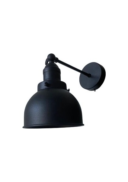 Rsylight Retro Metal Dekoratif Rustik Siyah Mafsallı Duvar Aplik