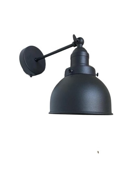 Rsylight Retro Metal Dekoratif Rustik Siyah Mafsallı Duvar Aplik
