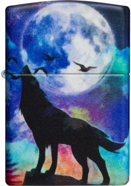 Colorfull Wolf Design Çakmak