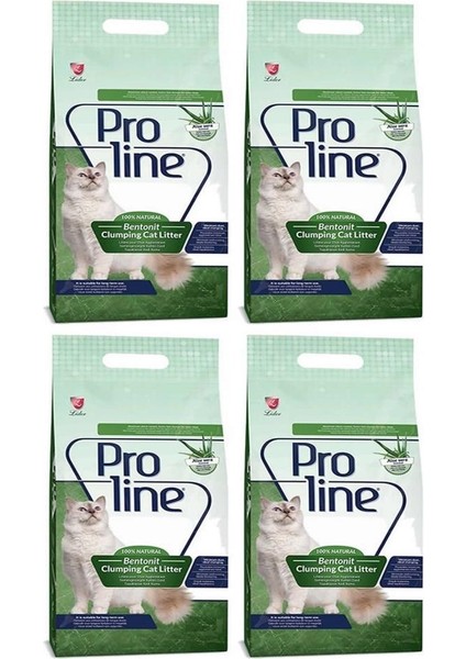 Pro Line Proline Topaklanan Ince Aloe Veralı Kedi Kumu 5lt 4 Adet
