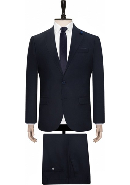 Lacivert Slim Fit Takım Elbise