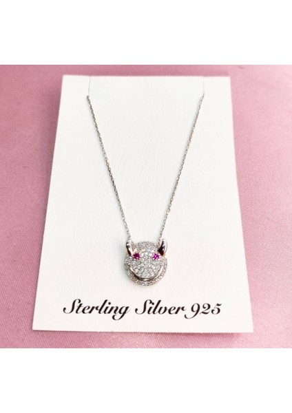 Şeytan Boynuzlu Gülen Emoji Gümüş Kolye fiyatları