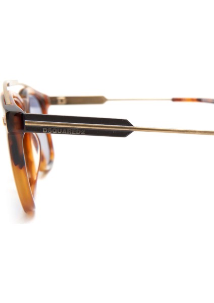 Sean Unisex Güneş Gözlüğü DQ0272 53V 50 21 145 Kahverengi Asetat ve Bronz Metal Made In Italy indirimleri
