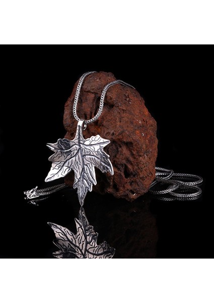 Çınar Yaprağı Motifli 925 Ayar Gümüş Kolye