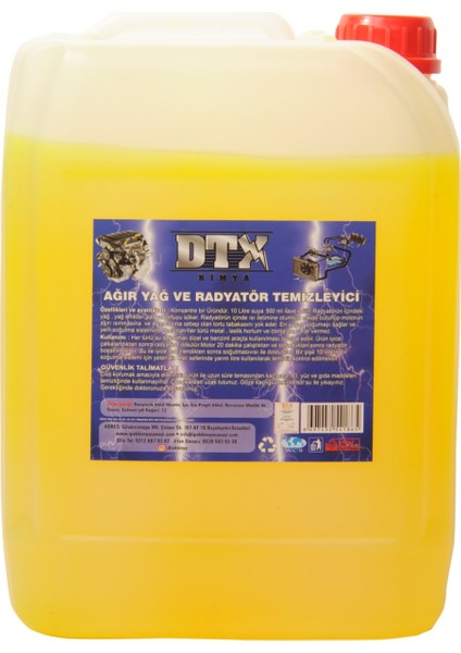 Ağır Yağ ve Radyatör Temizleme Sıvısı Sarı ( Konsantre ) 5 Lt