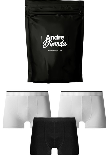 Erkek 3'lü Boxer 1. Sınıf Kumaş Premium Paket Özel Dizayn. Düz Likralı Boxer Şort Çeyizlik Hediyelik
