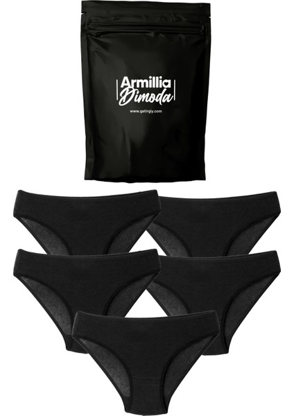 Merry Secret's Kadın Günlük Bikini Külot Hijyenik Premium Paketinde Penye Esnek Kumaş