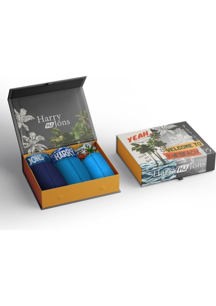 Surf Premium Kutulu 3 Adet Erkek Boxer Hediyelik Kutu