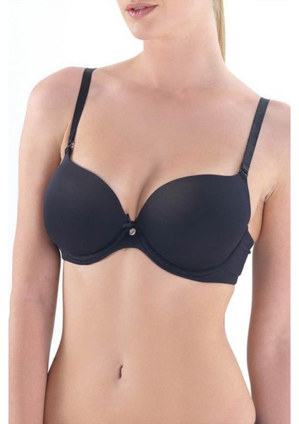 Kadın Essential Dolgulu Push-Up Siyah Sütyen 3004