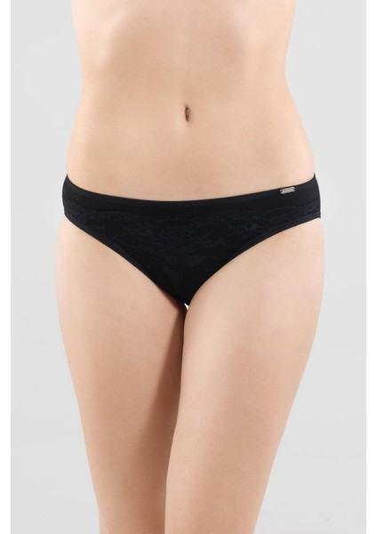 Comfort Dantelli Siyah Slip 1345