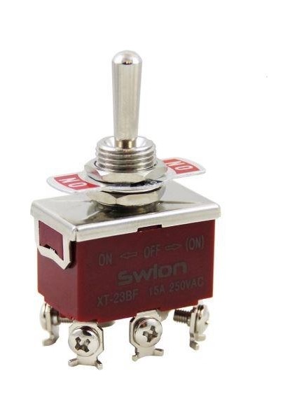 IC-159 Toggle Swıtch Büyük Boy (On)-Off-On 6p Vidalı Yaylı
