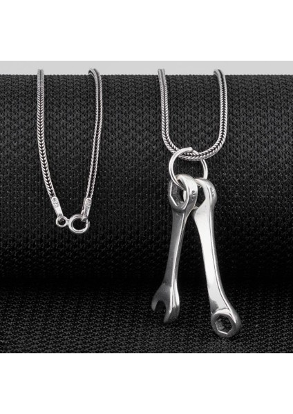 Tamir Anahtarı Tasarımlı 925 Ayar Gümüş Kolye fiyatları