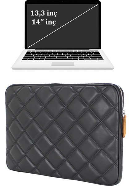 14'' Inç Laptop ve Macbook Kılıfı Su Geçirmez Dış Yüzey Darbe Emici Koruma