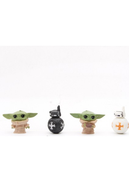 14 Adet Star Wars Modeli Süsleme Yoda Oyuncak Bebek Oyuncak Bebek (Yurt Dışından)