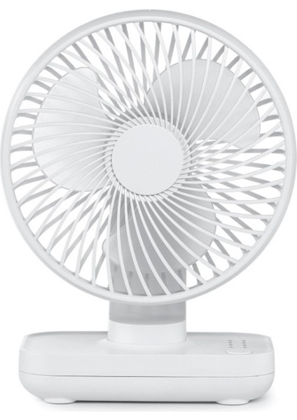 D606 4W USB Şarj Edilebilir Masaüstü Fan Beyaz (Yurt Dışından)