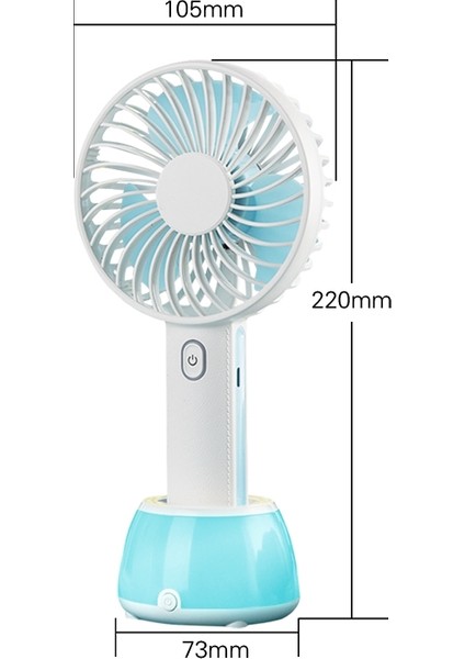 D401 4W USB Şarj Taşınabilir Handhd Ectric Fan Mavi (Yurt Dışından)