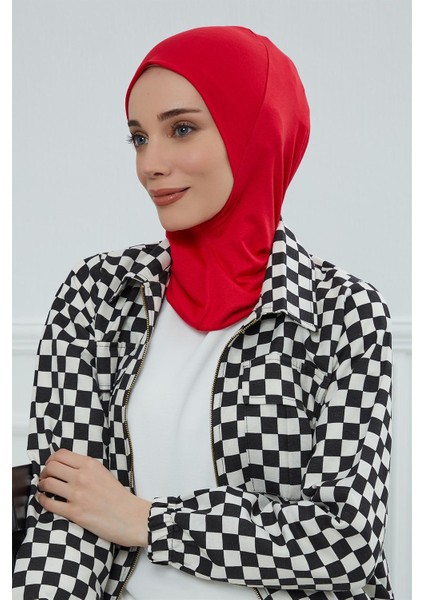 Tesettür Iç Bone,kırmızı,tb-5