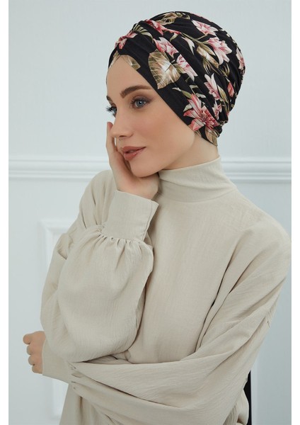 Desenli Tesettür Bone,desen 34,b-9yd