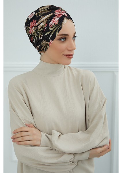 Desenli Tesettür Bone,desen 34,b-9yd