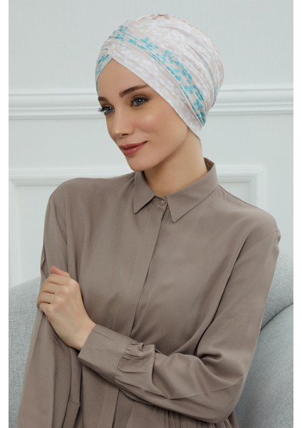 Desenli Tesettür Bone,desen 30,b-9yd