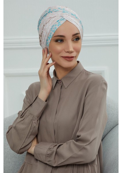 Desenli Tesettür Bone,desen 30,b-9yd