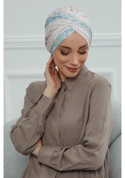 Desenli Tesettür Bone,desen 30,b-9yd