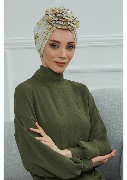 Güllü Penye Desenli Bone,desen 27,B-21YD