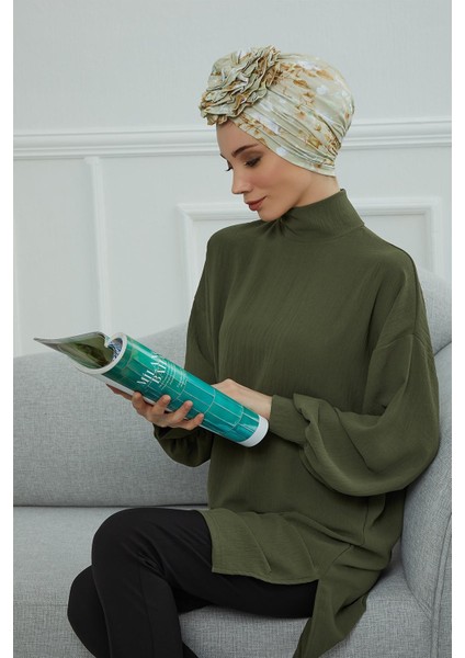 Güllü Penye Desenli Bone,desen 27,B-21YD