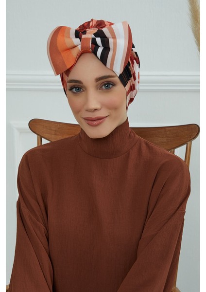 Desenli Dev Fiyonklu Bone,desen 35,B-11YD