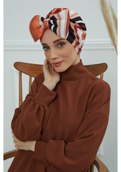 Desenli Dev Fiyonklu Bone,desen 35,B-11YD